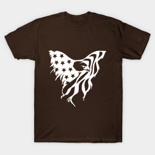 Tattered Eagle Flag (white) T-Shirt